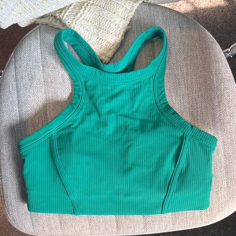 Lululemon Athletica Teal Ribbed Sports Bra